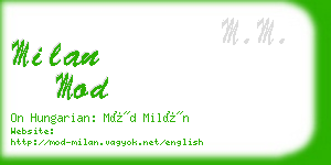 milan mod business card